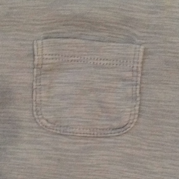 Women’s Light Blue Button Down, 1/2 Sleeve Top - Picture 3 of 4